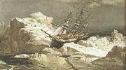 william r clark robert mcclures skepp invepp i nvestigator sitter fast i isen norr om bankon 1850-52 Spain oil painting artist